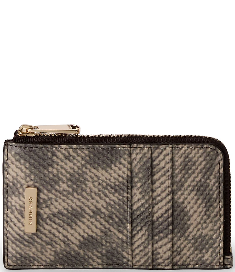 BRAHMIN Mayfair Collection Lennon Snake Print Credit Card Wallet