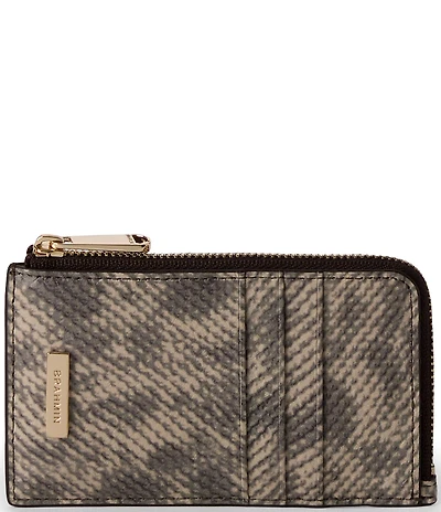 BRAHMIN Mayfair Collection Lennon Snake Print Credit Card Wallet