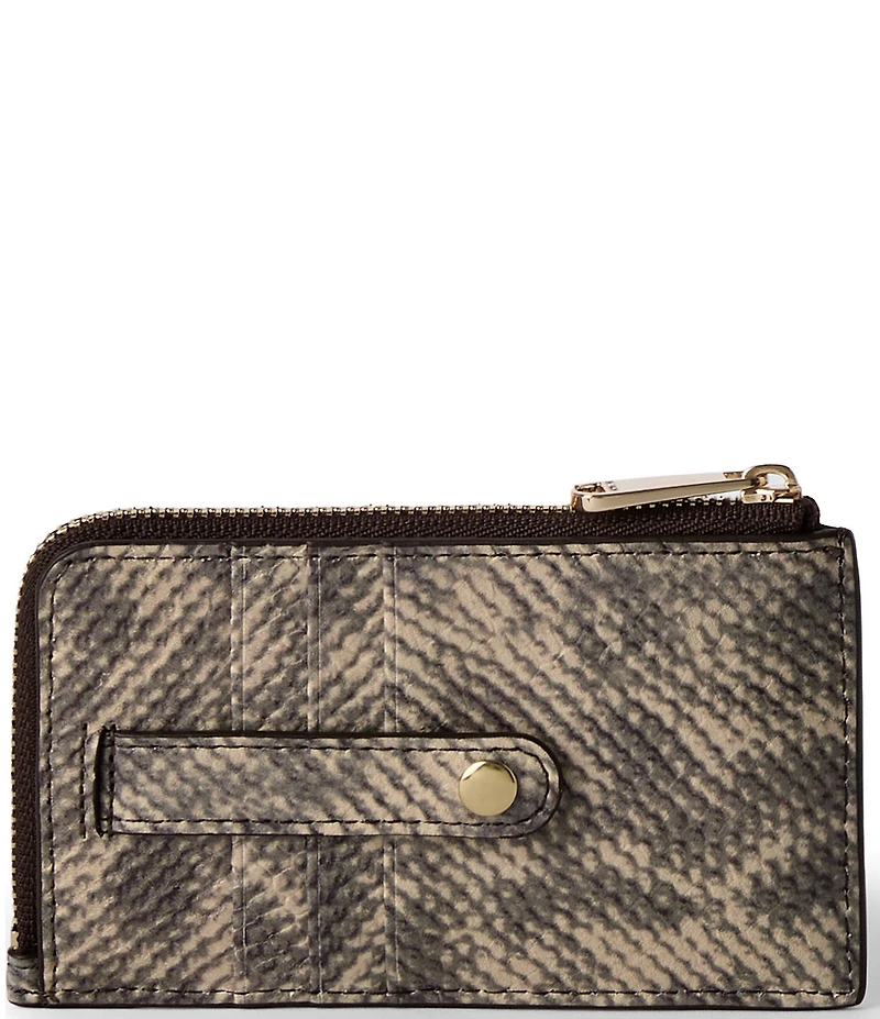 BRAHMIN Mayfair Collection Lennon Snake Print Credit Card Wallet