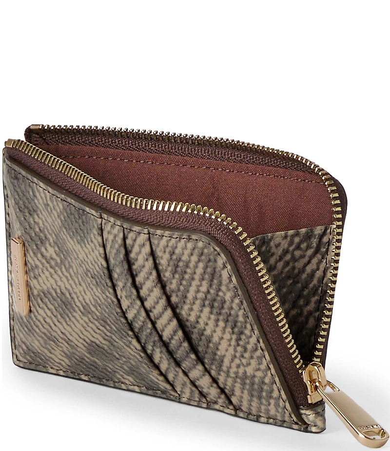 BRAHMIN Mayfair Collection Lennon Snake Print Credit Card Wallet