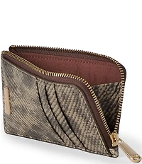 BRAHMIN Mayfair Collection Lennon Snake Print Credit Card Wallet