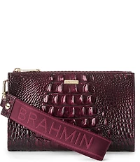 BRAHMIN Melbourne Collection Adia Croc Wristlet