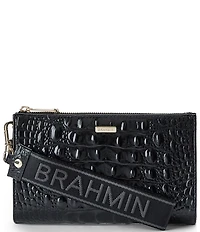 BRAHMIN Melbourne Collection Adia Croc Wristlet