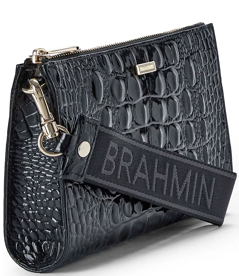 BRAHMIN Melbourne Collection Adia Croc Wristlet