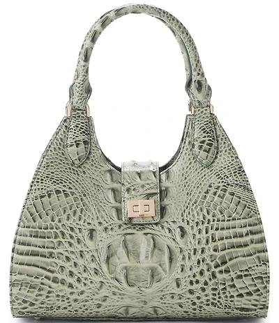BRAHMIN Melbourne Collection Adrian Softgrass Turnlock Satchel Bag