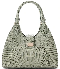 BRAHMIN Melbourne Collection Adrian Softgrass Turnlock Satchel Bag