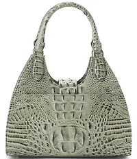 BRAHMIN Melbourne Collection Adrian Softgrass Turnlock Satchel Bag