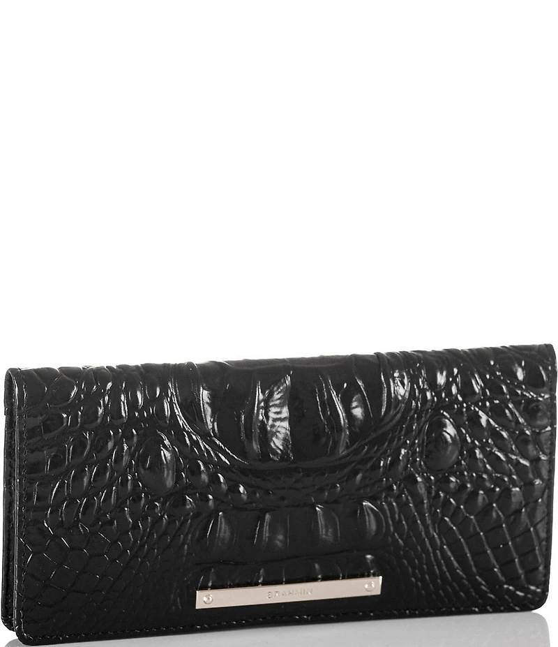 BRAHMIN Melbourne Collection Ady Crocodile-Embossed Wallet