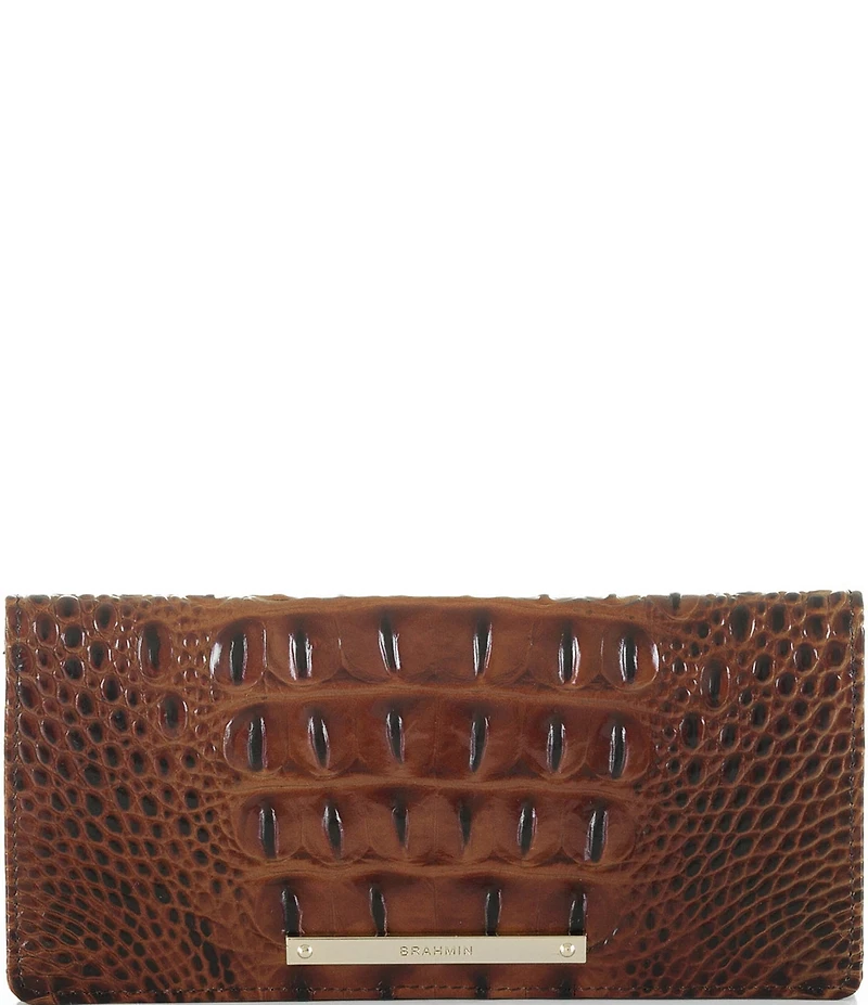 BRAHMIN Melbourne Collection Ady Crocodile-Embossed Wallet