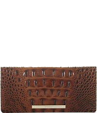 BRAHMIN Melbourne Collection Ady Crocodile-Embossed Wallet