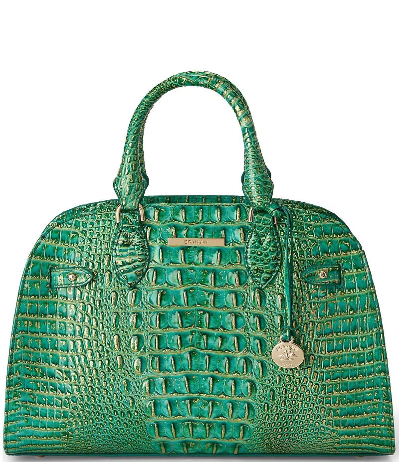 BRAHMIN Melbourne Collection Angelina Jungle Jewel Satchel Bag
