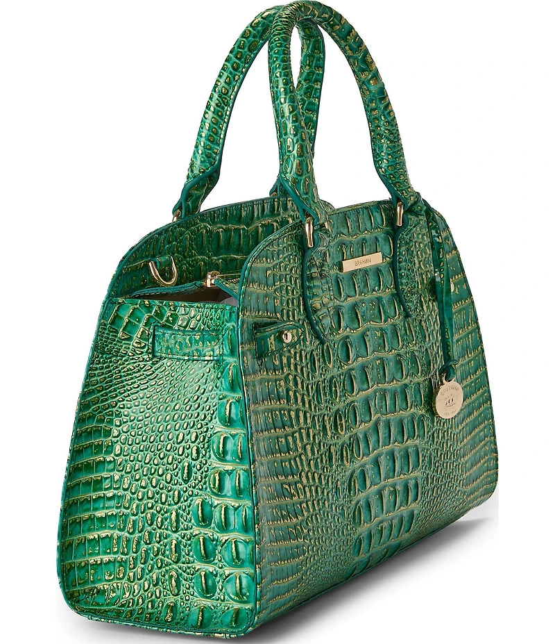 BRAHMIN Melbourne Collection Angelina Jungle Jewel Satchel Bag