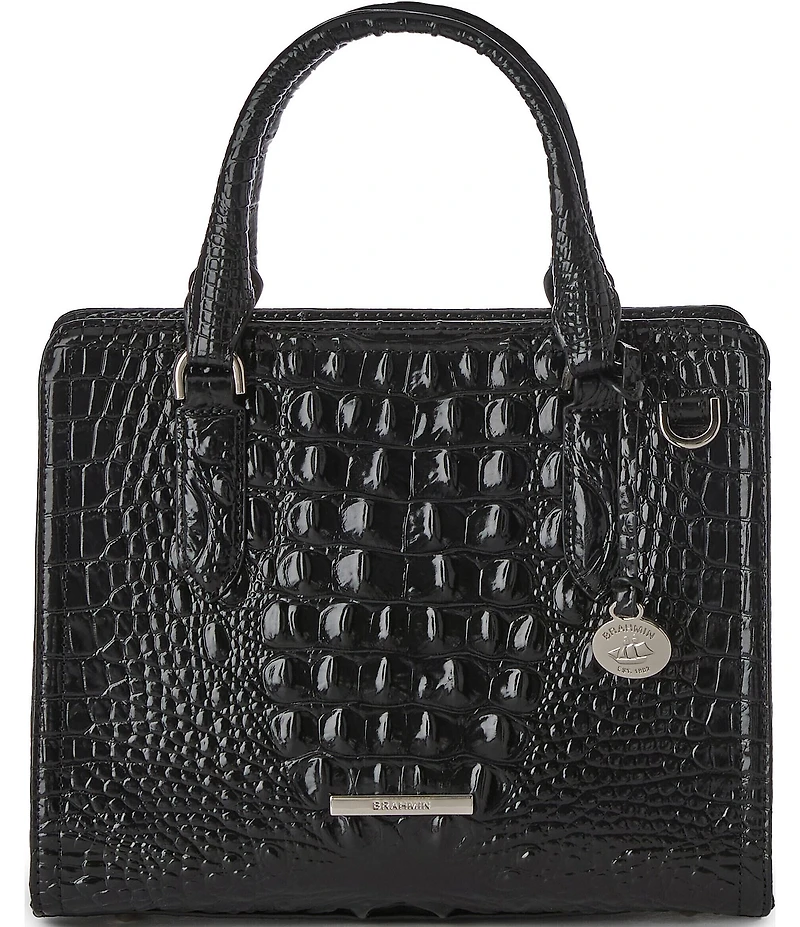 BRAHMIN Melbourne Collection Black Cami Satchel Bag