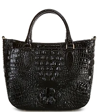 BRAHMIN Melbourne Collection Black Small Lena Satchel Bag