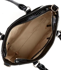 BRAHMIN Melbourne Collection Black Small Lena Satchel Bag