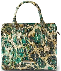 BRAHMIN Melbourne Collection Cami Roaring Animal Print Satchel Bag