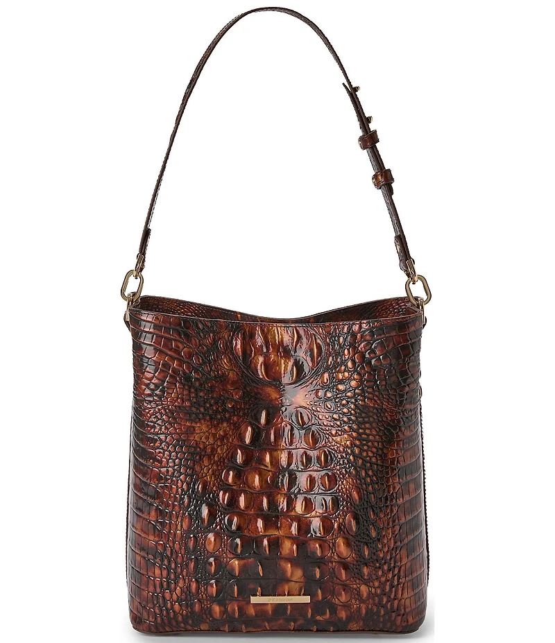BRAHMIN Melbourne Collection Celina Tortoise Shell Bucket Bag