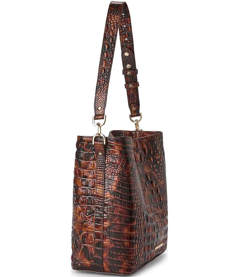 BRAHMIN Melbourne Collection Celina Tortoise Shell Bucket Bag