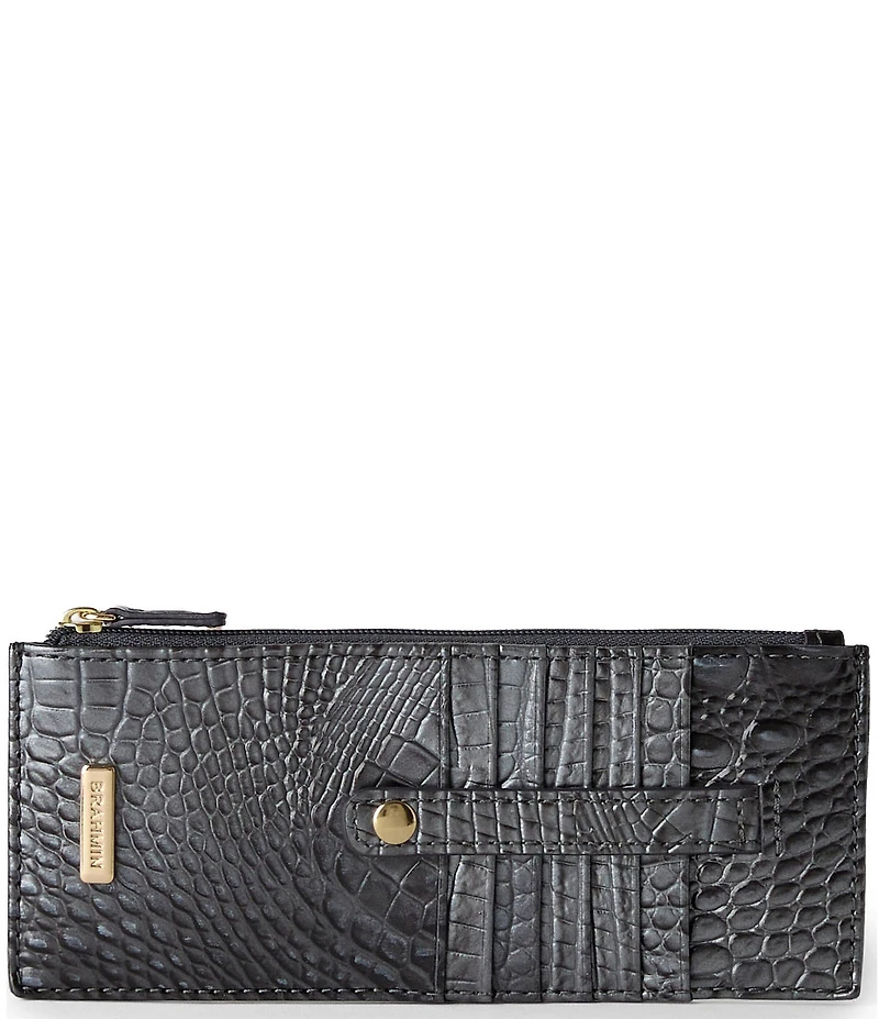 BRAHMIN Melbourne Collection Charcoal Credit Card Wallet