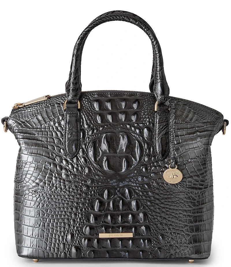 BRAHMIN Melbourne Collection Charcoal Duxbury Satchel Bag