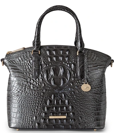 BRAHMIN Melbourne Collection Charcoal Duxbury Satchel Bag