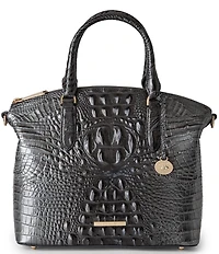 BRAHMIN Melbourne Collection Charcoal Duxbury Satchel Bag