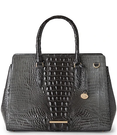 BRAHMIN Melbourne Collection Charcoal Finley Carryall Satchel Bag