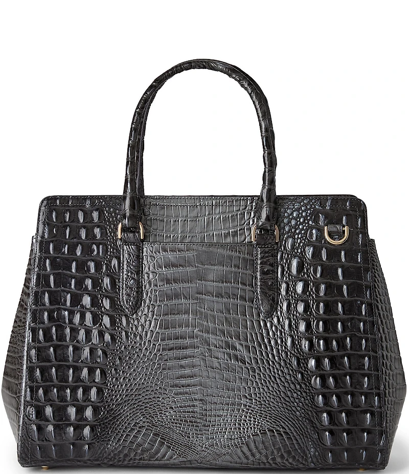 BRAHMIN Melbourne Collection Charcoal Finley Carryall Satchel Bag