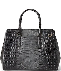 BRAHMIN Melbourne Collection Charcoal Finley Carryall Satchel Bag