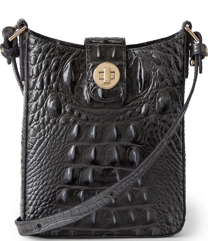 BRAHMIN Melbourne Collection Charcoal Marley Crossbody Bag
