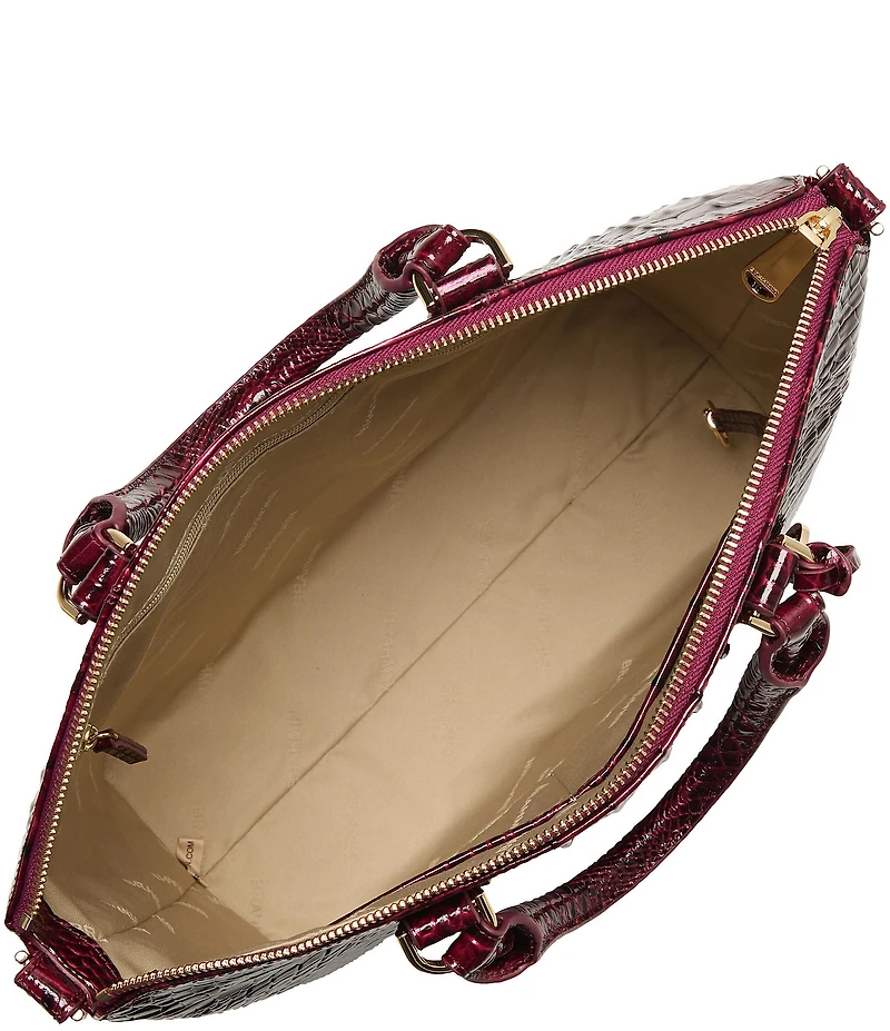 BRAHMIN Melbourne Collection Cherry Lacquer Large Duxbury Satchel Bag