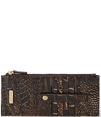 BRAHMIN Melbourne Collection Chocolate Credit Card Wallet