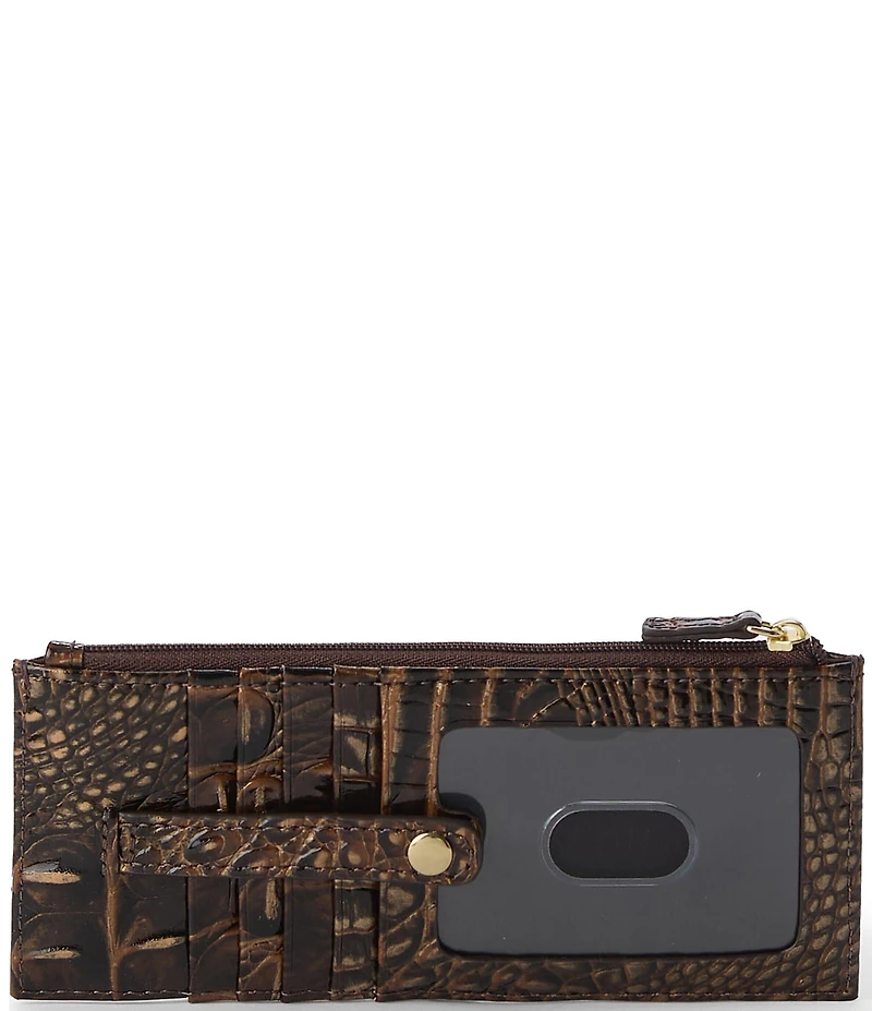 BRAHMIN Melbourne Collection Chocolate Credit Card Wallet