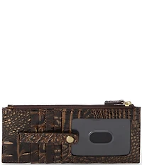 BRAHMIN Melbourne Collection Chocolate Credit Card Wallet