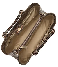 BRAHMIN Melbourne Collection Chocolate Denise Satchel Bag