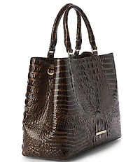 BRAHMIN Melbourne Collection Chocolate Denise Satchel Bag