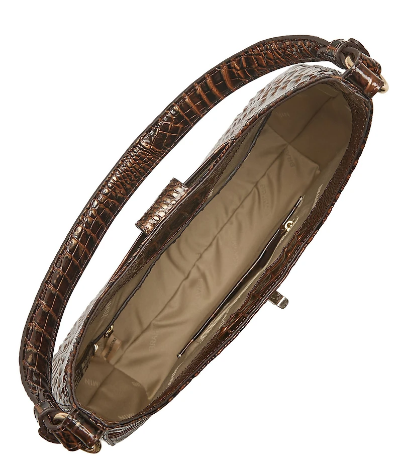 BRAHMIN Melbourne Collection Chocolate Fallon Hobo Shoulder Bag