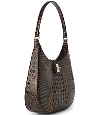 BRAHMIN Melbourne Collection Chocolate Fallon Hobo Shoulder Bag