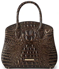 BRAHMIN Melbourne Collection Chocolate Rosetta Satchel Bag