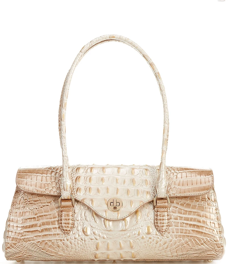 BRAHMIN Melbourne Collection Dayan Contour East-West Satchel Bag