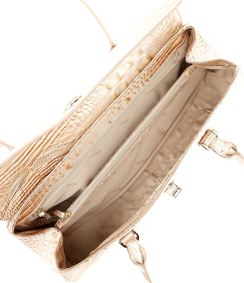 BRAHMIN Melbourne Collection Dayan Contour East-West Satchel Bag