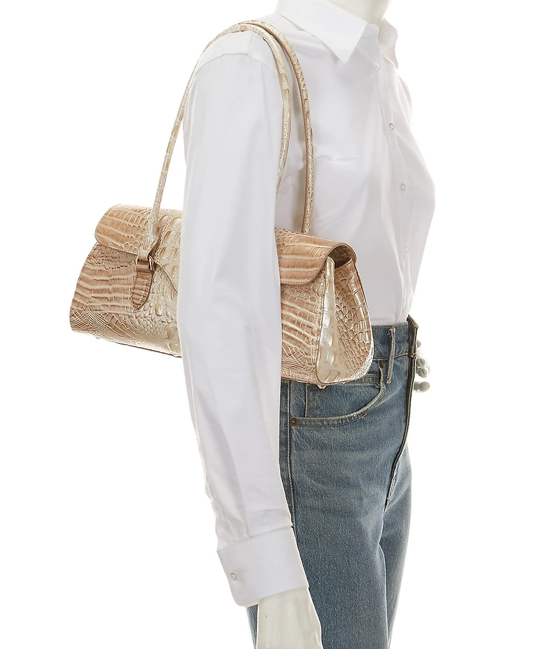 BRAHMIN Melbourne Collection Dayan Contour East-West Satchel Bag