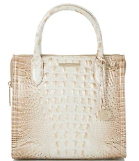 BRAHMIN Melbourne Collection Contour Small Caroline Crocodile Embossed Satchel Bag