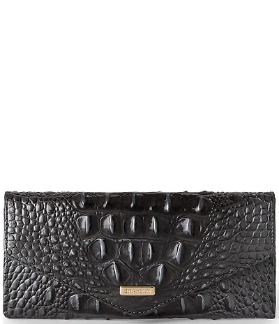BRAHMIN Melbourne Collection Crocodile-Embossed Veronica Envelope Wallet