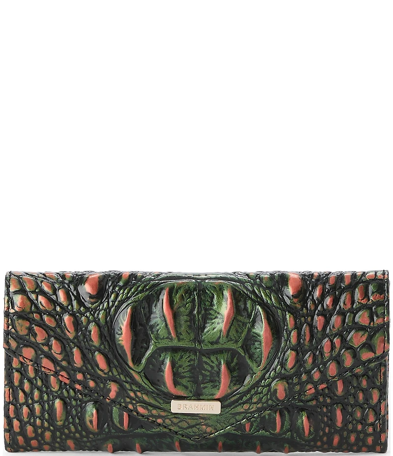 BRAHMIN Melbourne Collection Crocodile-Embossed Veronica Envelope Wallet