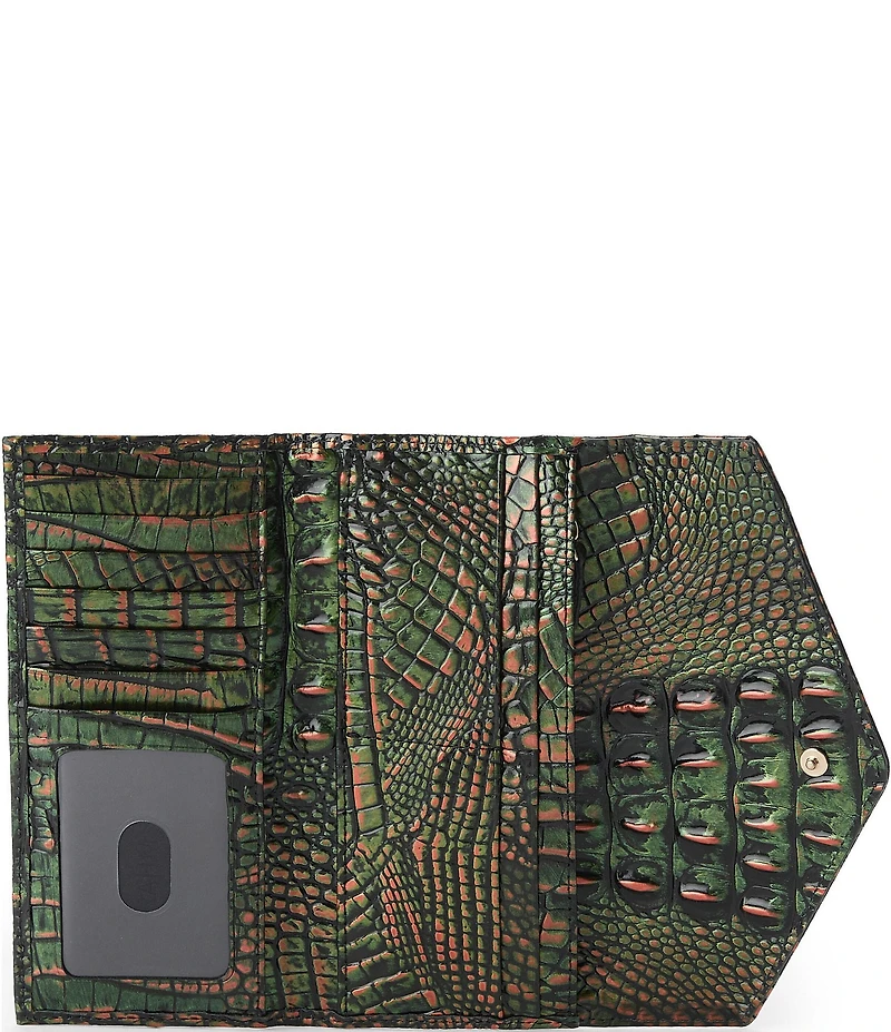 BRAHMIN Melbourne Collection Crocodile-Embossed Veronica Envelope Wallet
