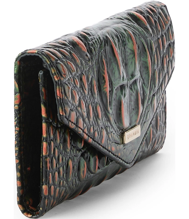 BRAHMIN Melbourne Collection Crocodile-Embossed Veronica Envelope Wallet