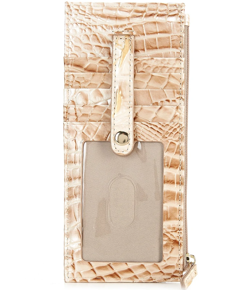 BRAHMIN Melbourne Collection Leather Crocodile-Embossed Wallet