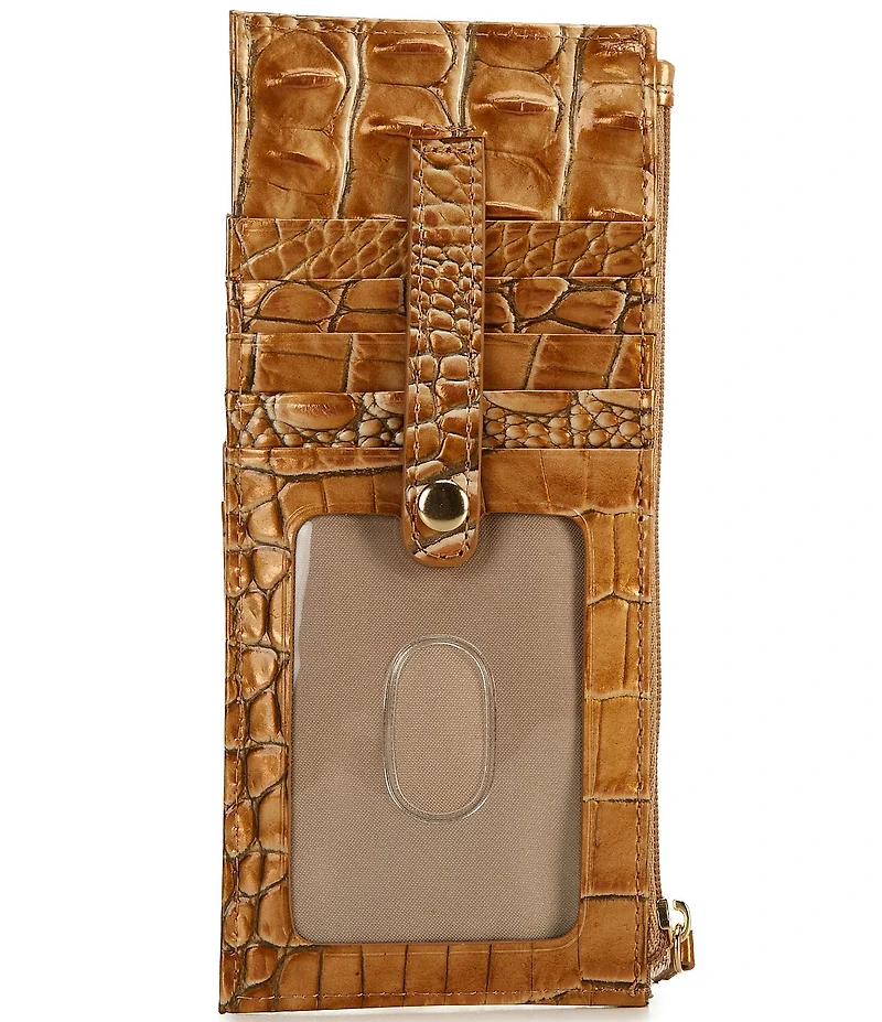 BRAHMIN Melbourne Collection Leather Crocodile-Embossed Wallet