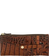 BRAHMIN Melbourne Collection Leather Crocodile-Embossed Wallet